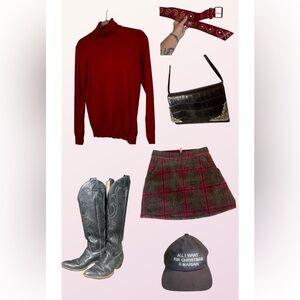 Calvin Klein Women's Red Turtleneck Sweater